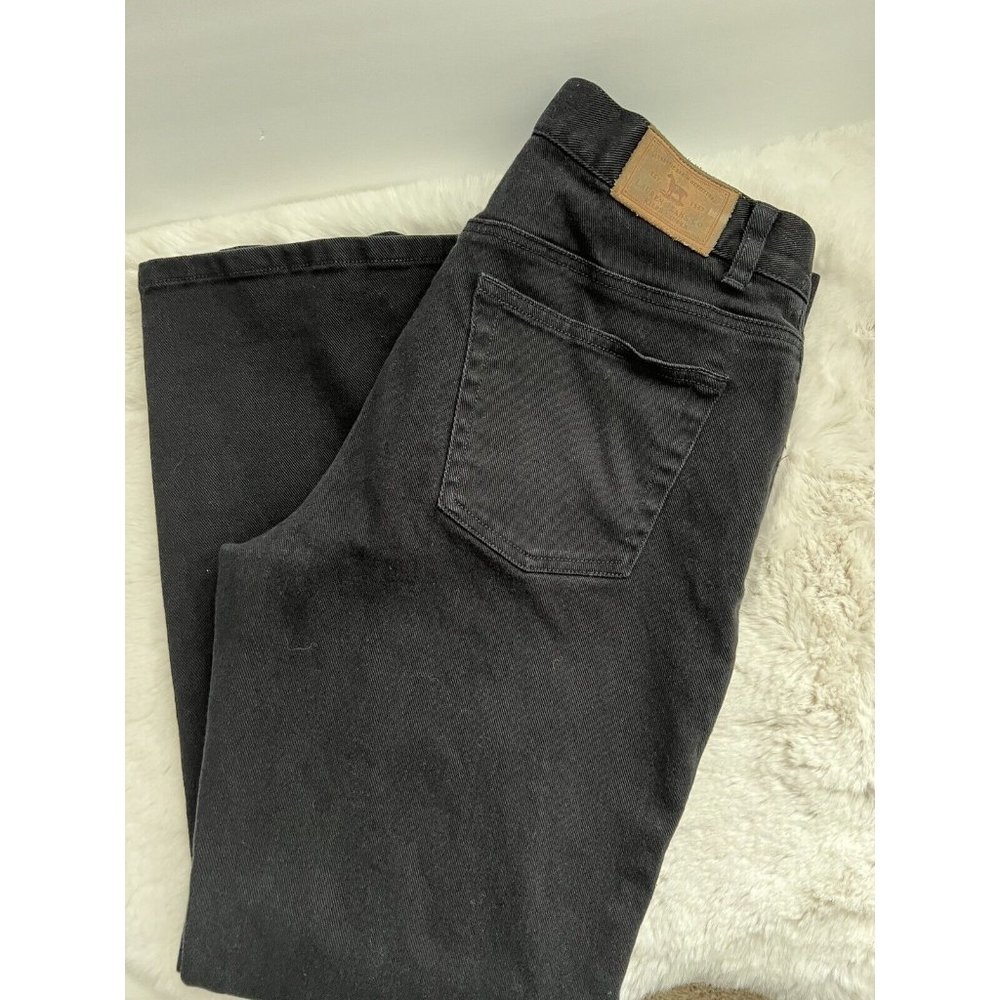 Lauren  Jeans Ralph Lauren Womens Black Mid Rise Dark Wash Denim Bootcut Size 10